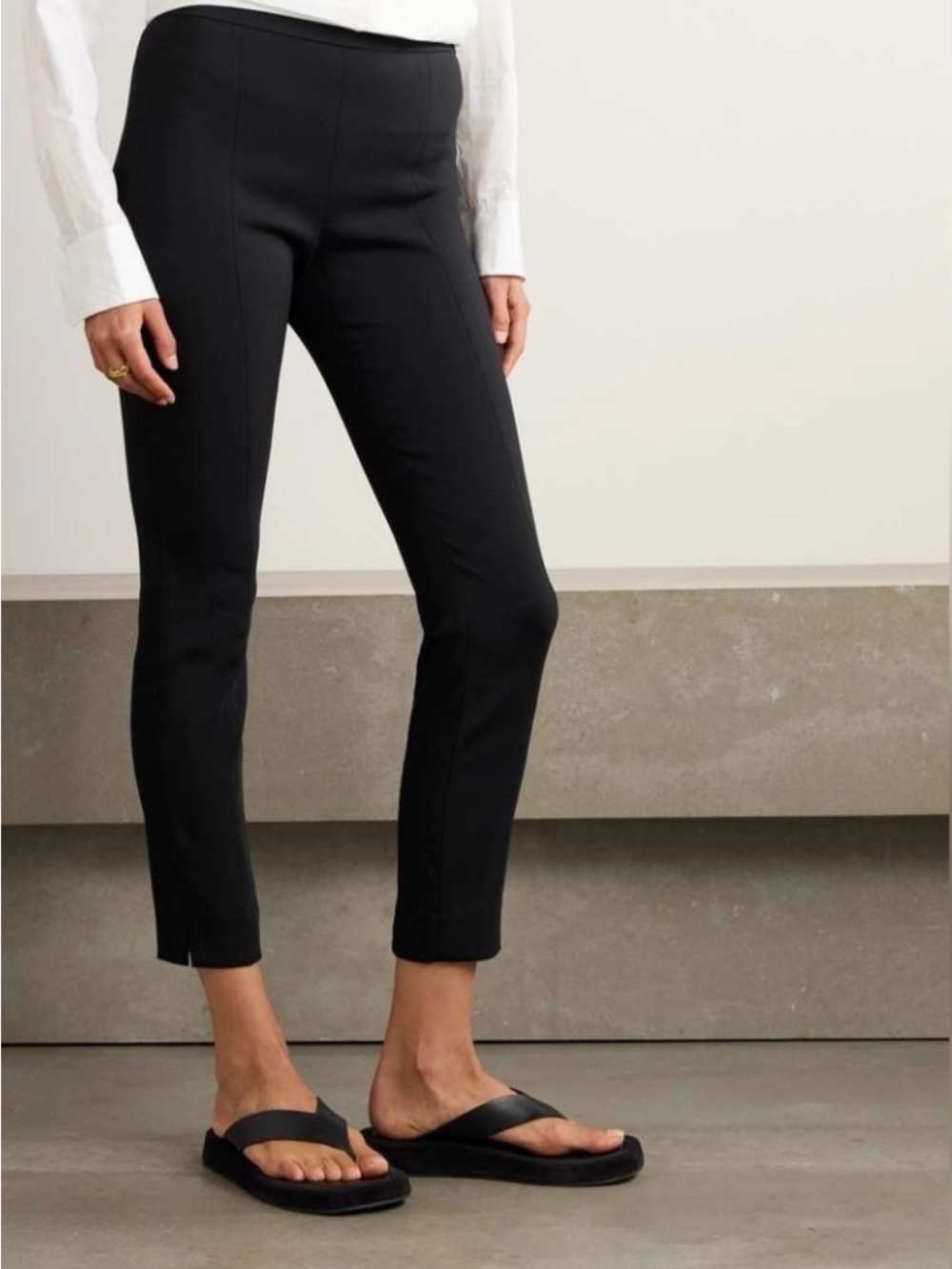 The Row Sovino Black Skinny fit Pants